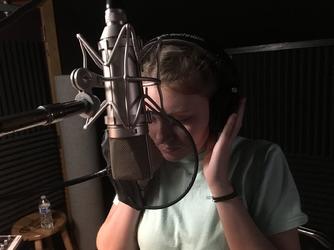 Sophie recording her new EP at OmniSound Studio in Nashville